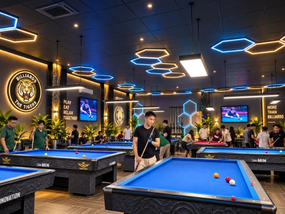 Bàn bida carom 3 băng tại Bida The Tigers